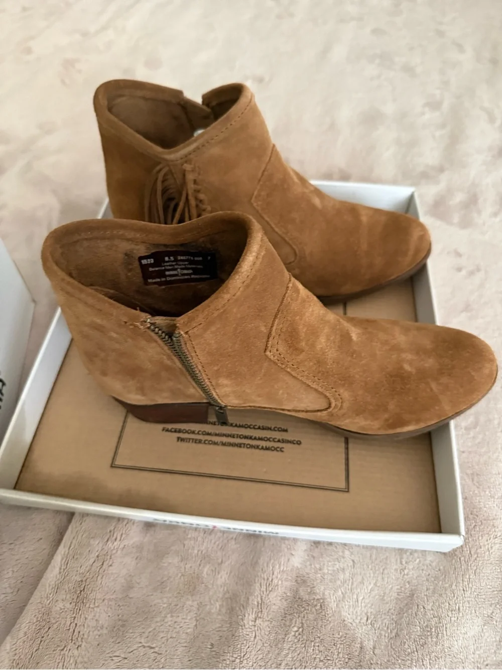 Minnetonka suede ankle